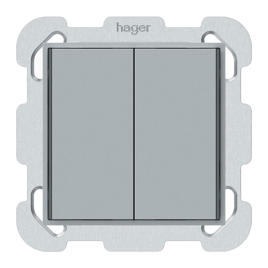 Poussoir KNX ENC KAL 2×touches 4×points actionnables LED gris