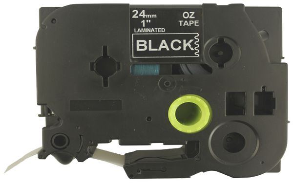 Cassetta nastro compatibile con OZE-355, 24mm×8m, nero/bianco
