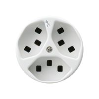 Presa Hager basico 3×tipo 23 1×S A bianco