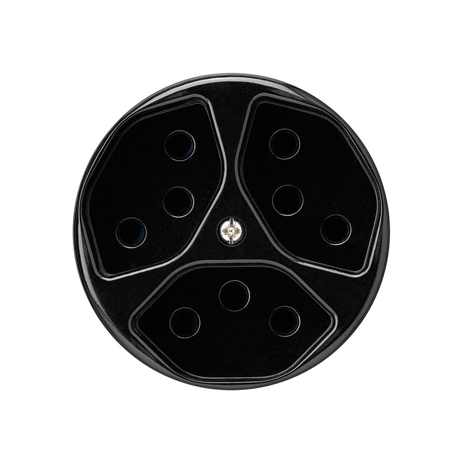 Einsatz zu UP-Steckdose basico 3×Typ 13 schwarz
