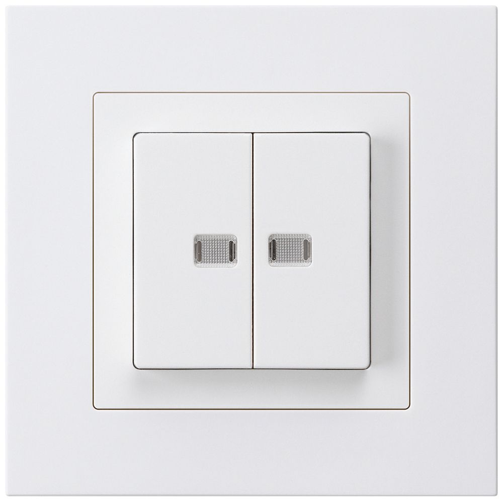 UP-Leuchtdruckschalter kallysto.pro 1/3+3/1 mit 2 Linsen weiss