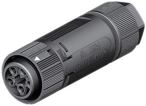 Prise Wieland RST16I5 S B1 ZT6 SW, 5L 250V/400V 16A, noir