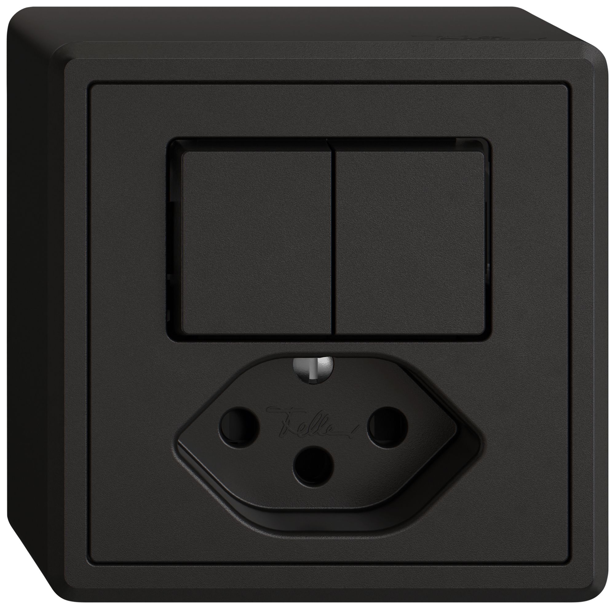 AP-Kombination EDIZIO.liv SNAPFIX® 2×Schema 3+T13 mit Shutter sz