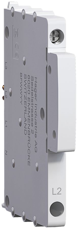 Einspeisemodul Hager uniway 63A, L2, Breite 9mm