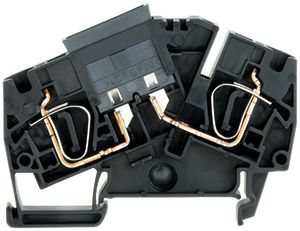 Sicherungs-Reihenklemme Weidmüller ZSI 6-2/FC Zugfeder 6mm² TS35 schwarz