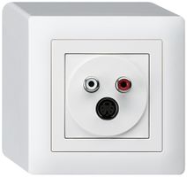 AP-Anschlussdose kallysto S-Video +Audio RCA weiss