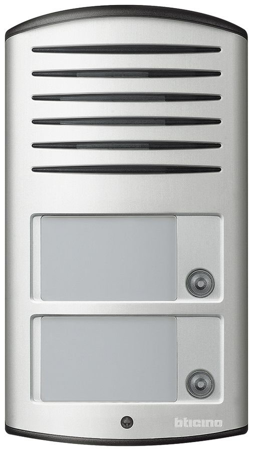 Poste audio externe AP Legrand SFERA LINEA 2000 2×poussoirs 176×98mm arg IP54