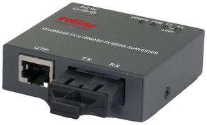 Convertisseur ROLINE Fast Ethernet 1×RJ45 10/100BASE-TX ↔ 1×SC 100BASE-FX