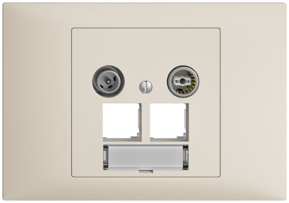 EB-Multimediadose EDIZIOdue BKE EASYNET 11dB, f.2×RJ45 S-One, crema
