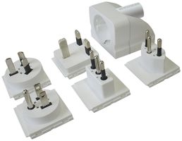 Adattatore Steffen SCHUKO presa 5 vario spina bianco