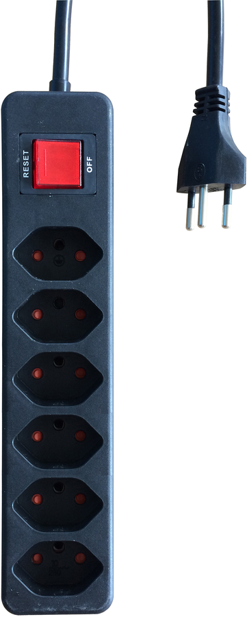 Steckdosenleiste 6xT13 TD 3m sz