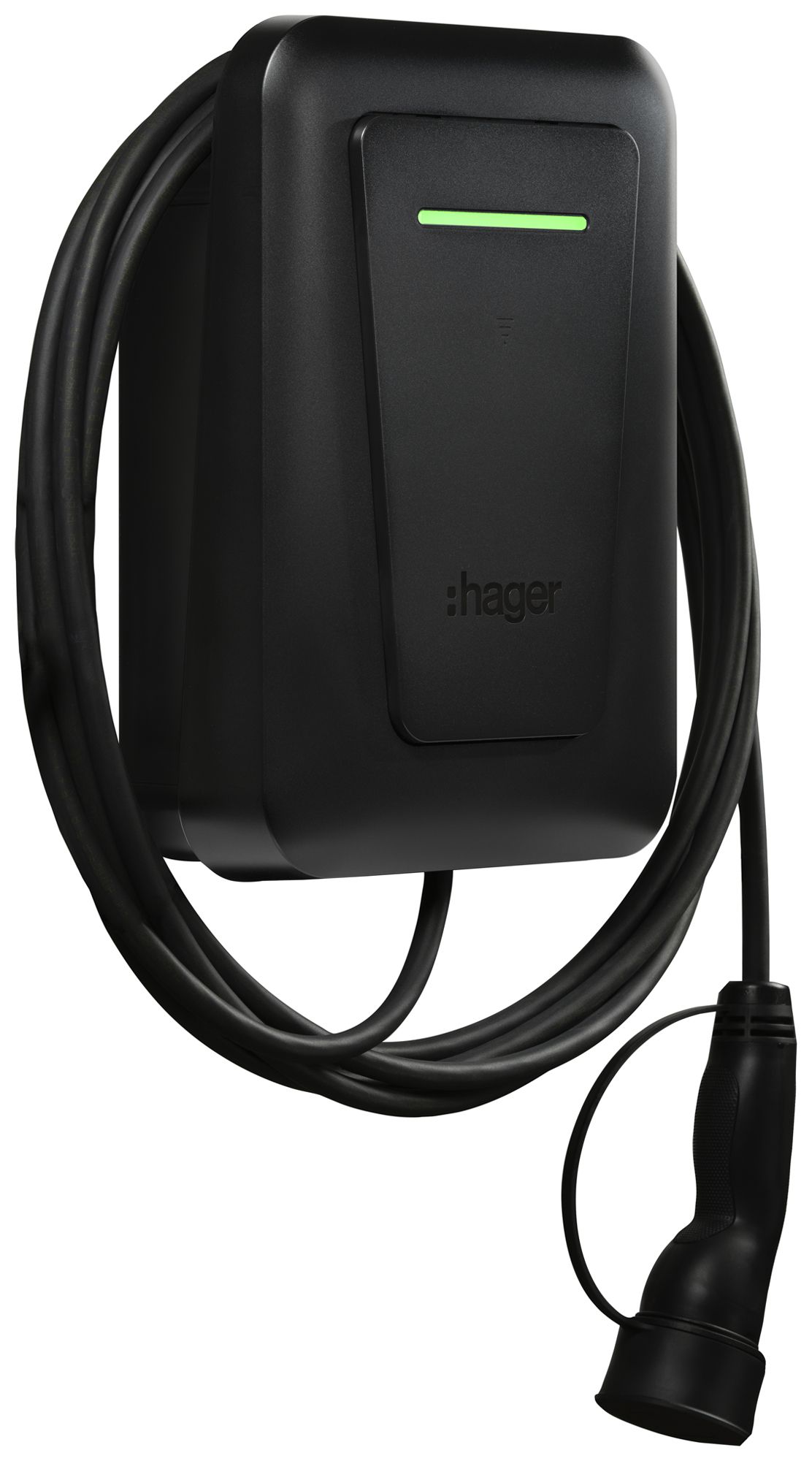 Station de charge Hager witty pro triphasé 22kW 250×370×150mm avec câble