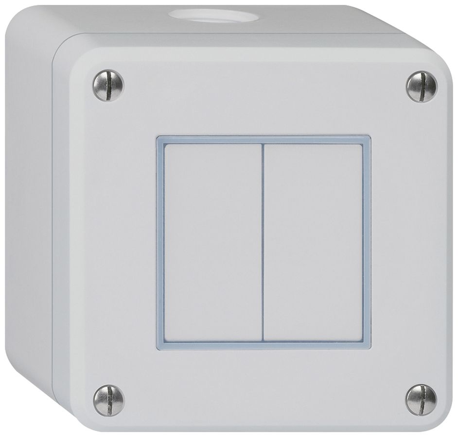 AP-Druckschalter robusto IP55 Schema 3/Drucktaster grau