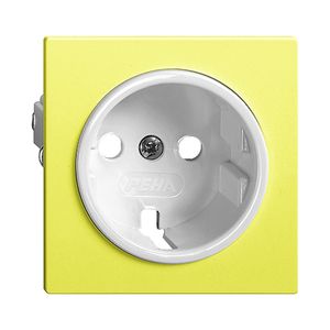 Placca frontale EDIZIOdue Schuko lemon