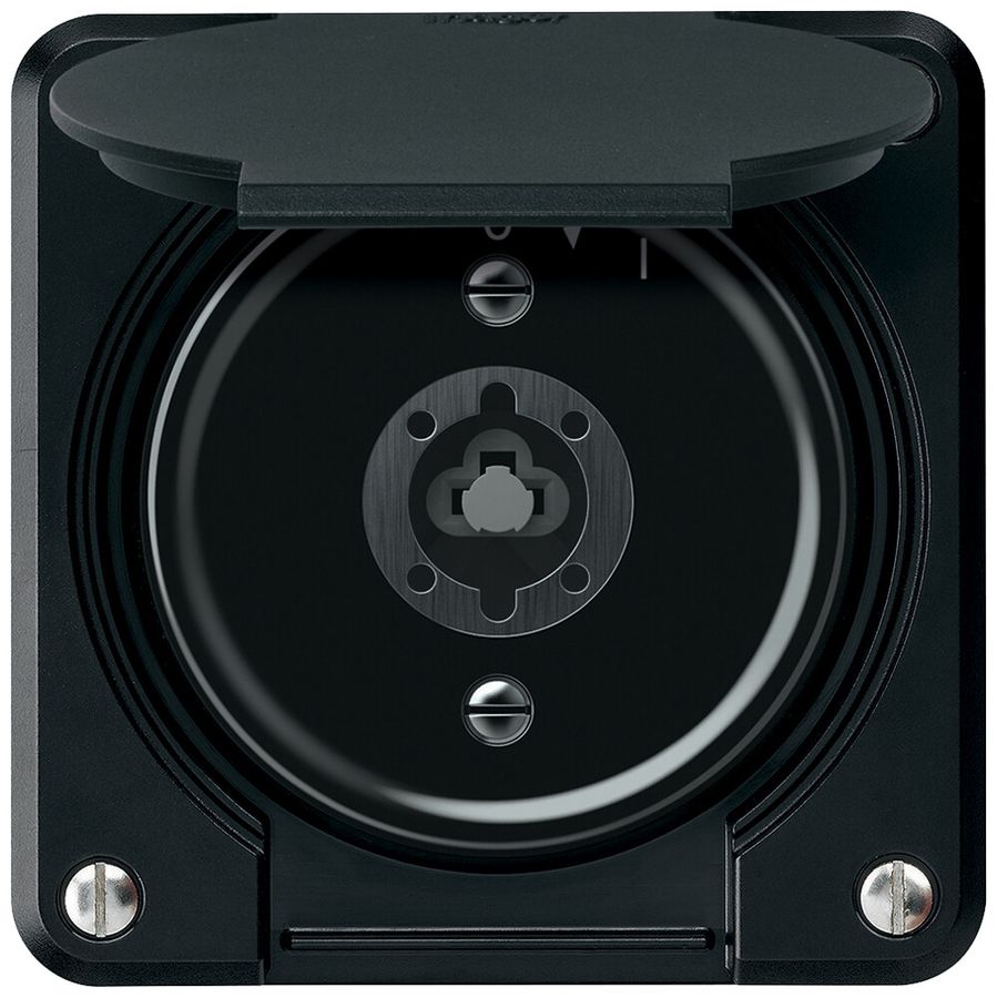 Contact pivotant à clé ENC robusto 1P 1NO 20A 250V 86×86mm noir