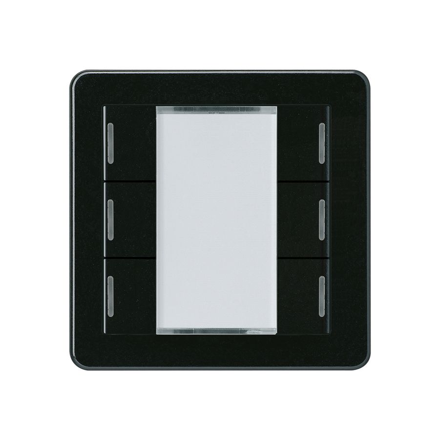 Poussoir Hager basico A KNX sextuple LED noir
