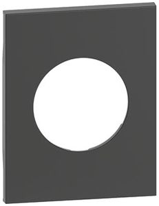 Cache Living Now 3 modules pour prise Schuko noir