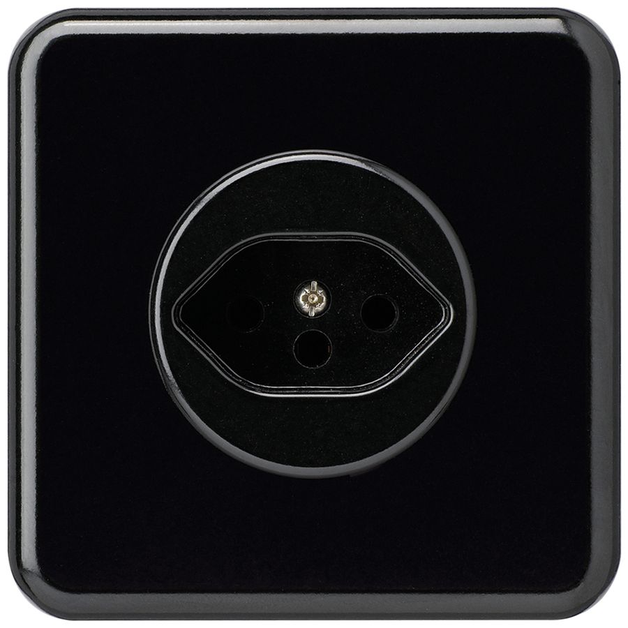 UP-Steckdose basico Typ 13 schwarz ohne Kinderschutz