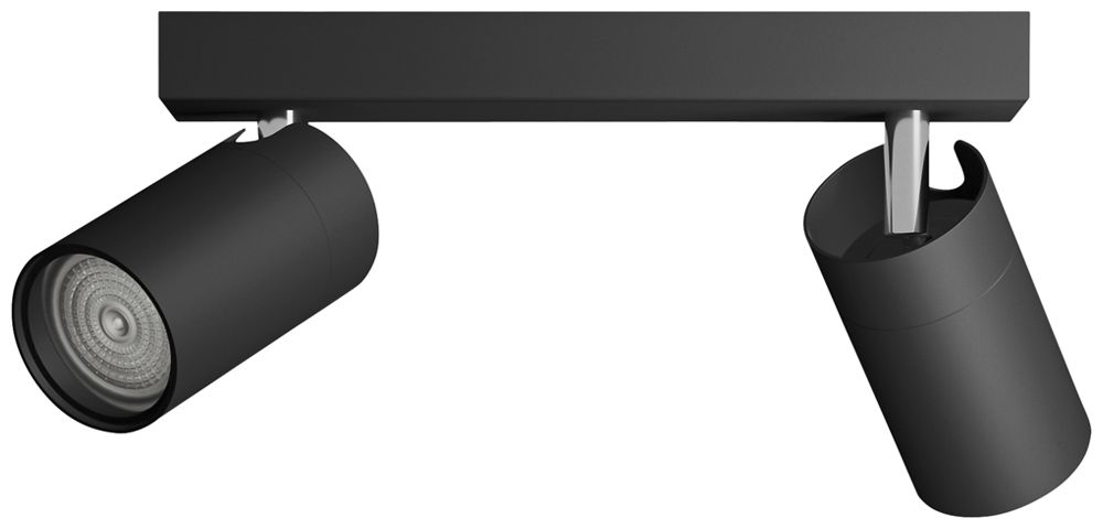 Spot Philips Idris GU10 2×5W IP44 240×119mm noir