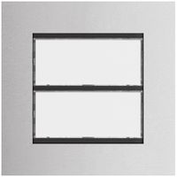 Ruftaster Modul Hager elcom.modesta 2-Draht mit LED-Schild für 2 Whg. Edelstahl