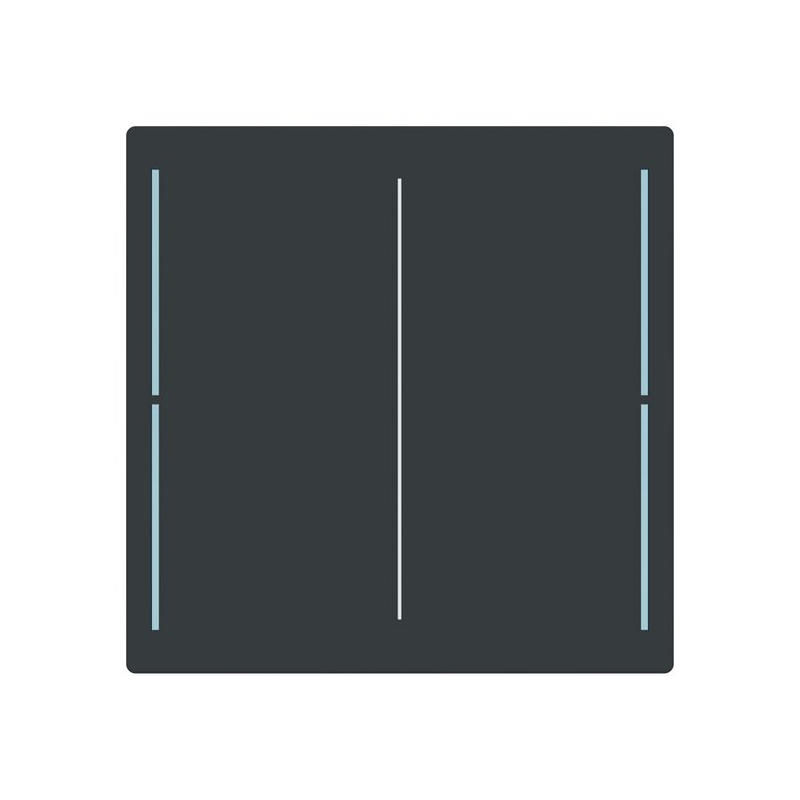 Couverture de poussoir ABB SIDUS touch 2-fois anthracite