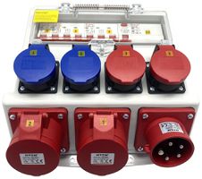 Stromverteiler Schönenberger 2×CEE16/5 2×T23 2×T25 IP44