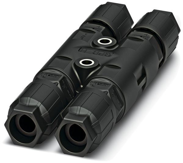 H-Verteiler QUICKON 2LPE 1.5mm² Ø4…9mm 4×Mutter schwarz