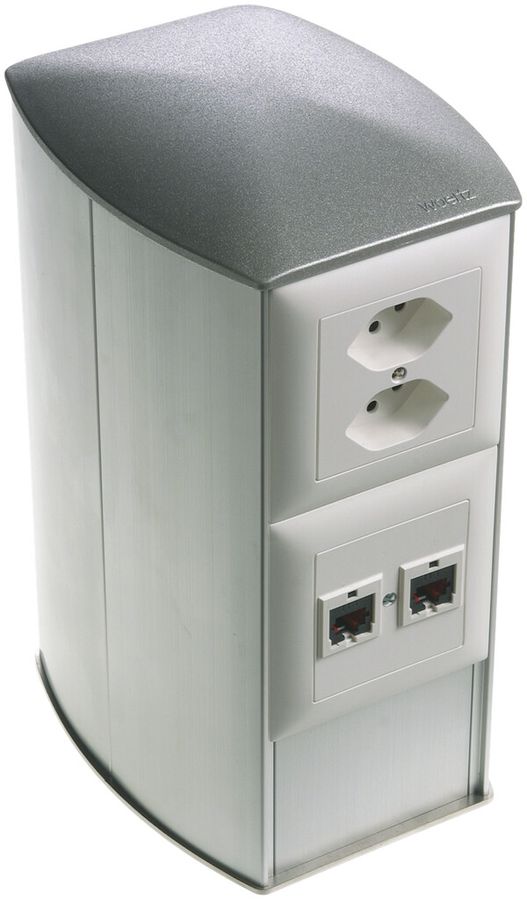 Anschlussaufsatz Ellipse H=235 elox. mit 1 NIS-Dose IP20