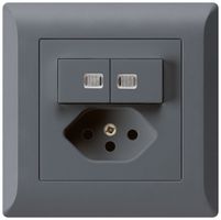 Combinaison lumineuse ENC 2×A-R/1P+T13 anthracite kallysto.line 2 lentilles