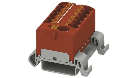 Verteilerblöcke Phoenix Contact, 6 mm², für Hutschiene TH35