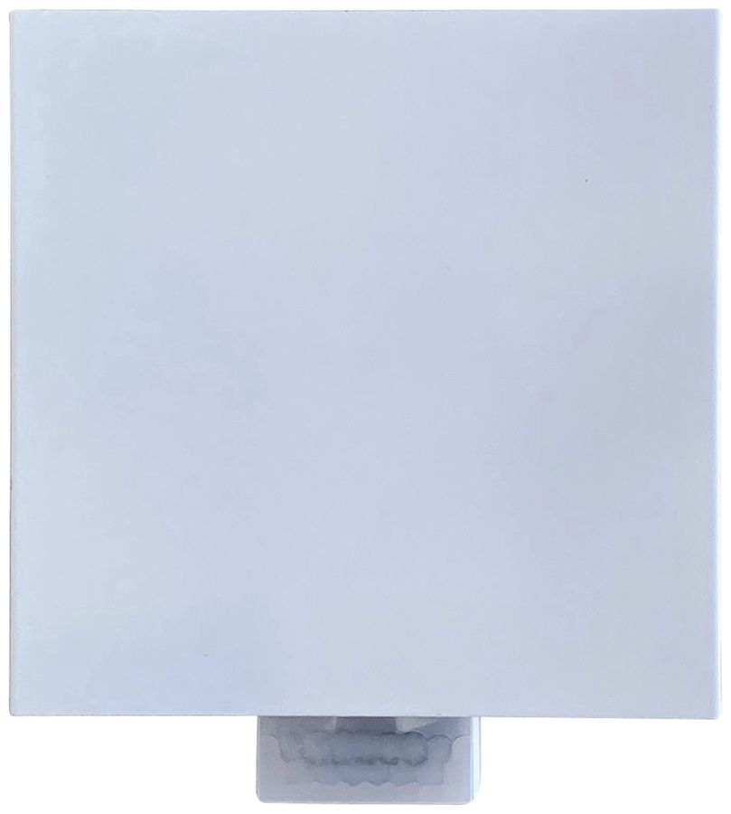 Applique LED Z-Licht PIR Cube C SEN 9.5W 1000lm 3000K IP65 115×115mm blanc