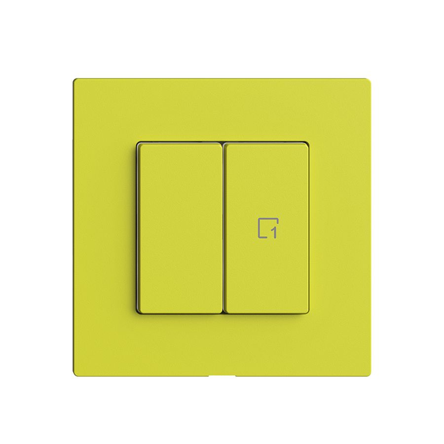 Druckschalter 1K/2T Szene WLAN Edue Wiser lemon
