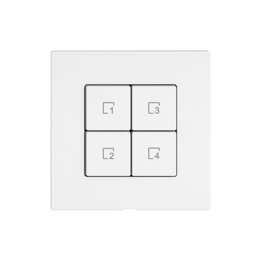 Commande pour poussoir scènes EDIZIO.liv Wiser SNAPFIX® 4 scènes 4T bc