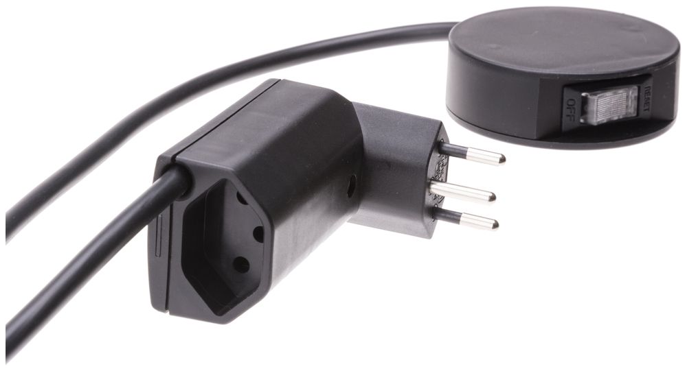 Spina intermedia MH T12/T13 nero con interruttore