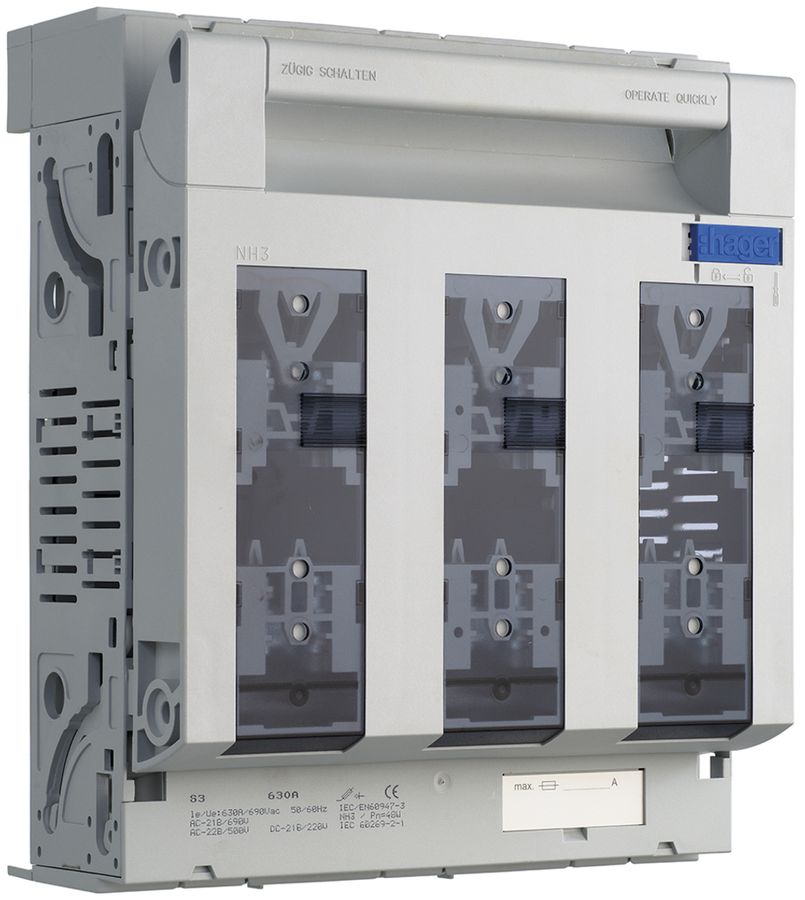 Coupe-circuit HPC weber.silas DIN3 690VAC 630A saillie/profilé sortie haut/bas