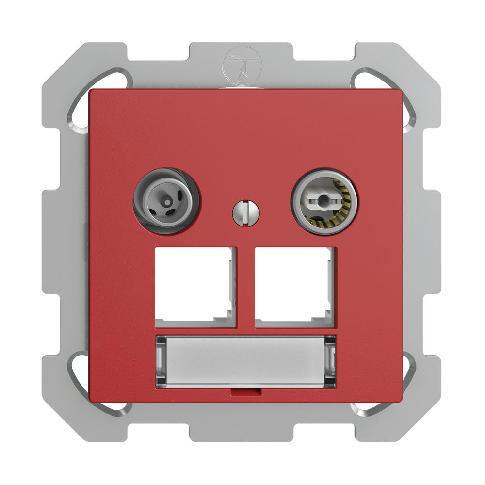 Prise multimédia ENC EDIZIOdue FM EASYNET 4dB, p.2×RJ45 S-One, berry