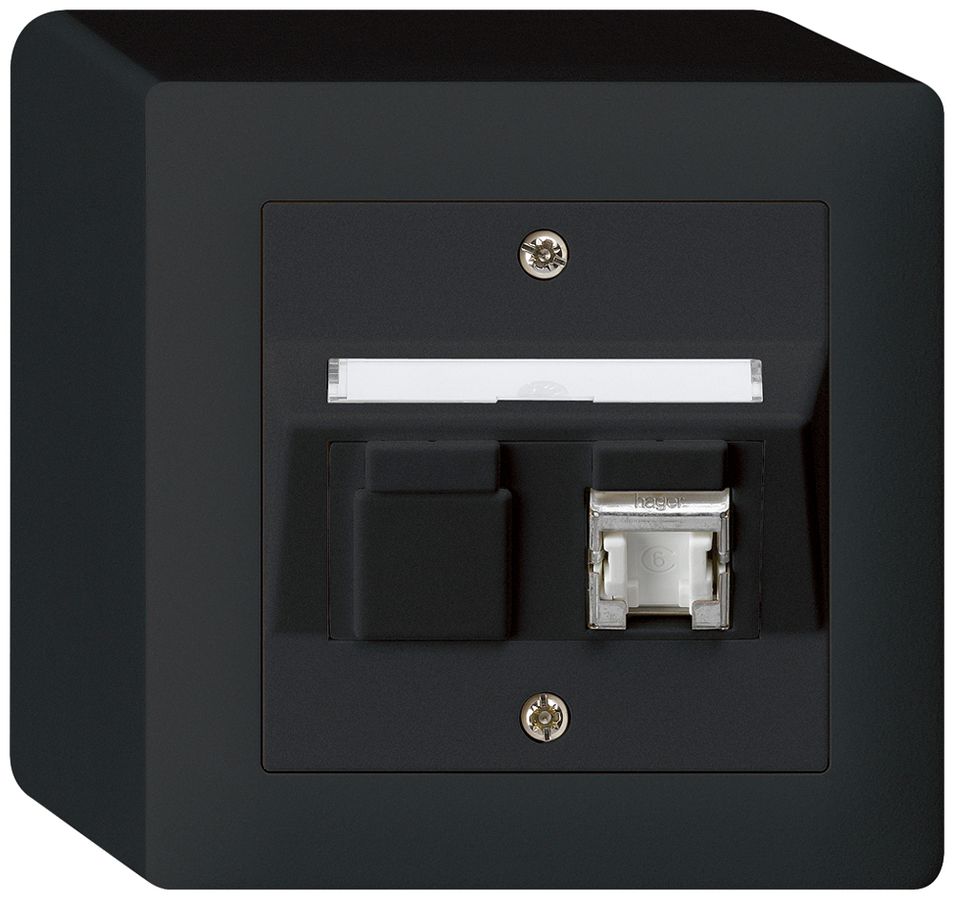 Prise AP kallysto cat.6 1RJ45/s noir