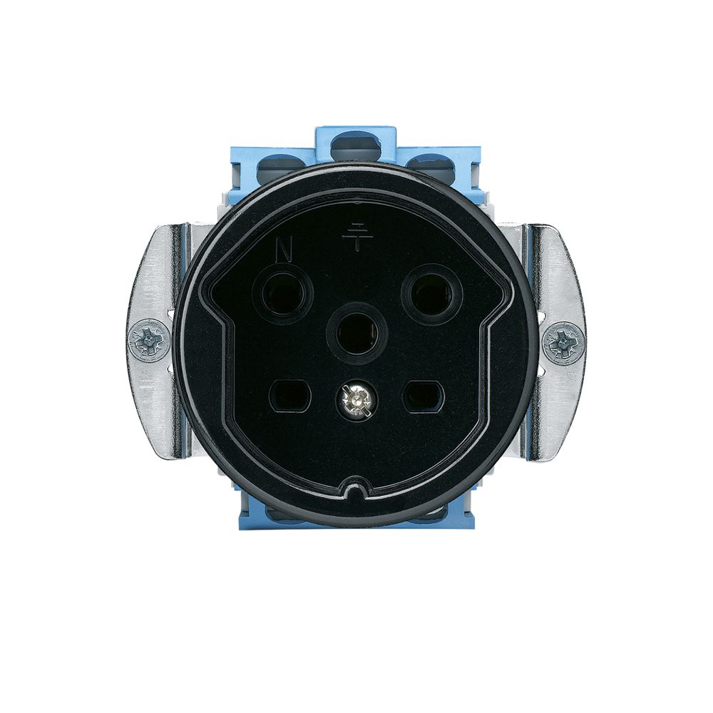 Prise HA basico type 15 avec bornes enfichables noir