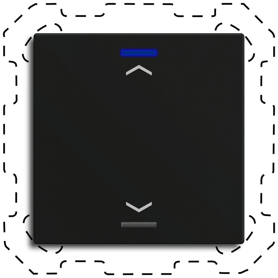 EB-Taster KNX RGBW MDT TAL-6001A16.02S 1T/2B schwarz matt "Jalousie"