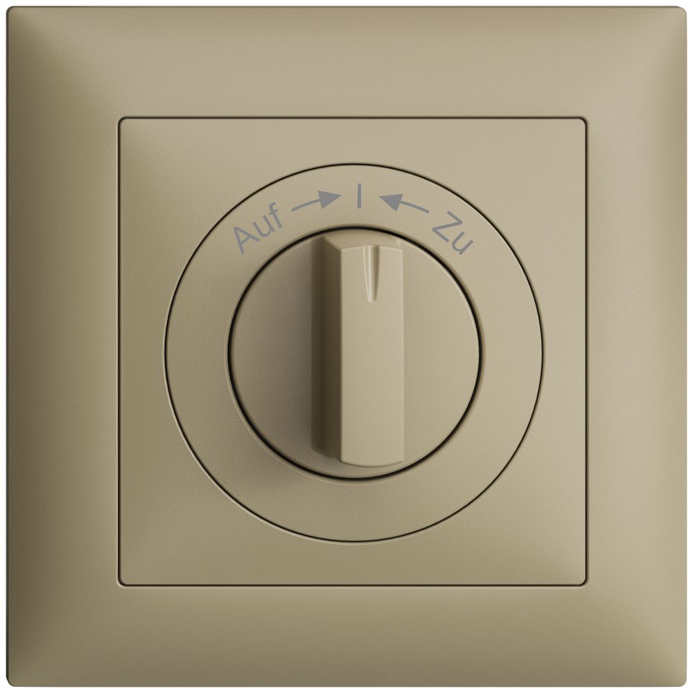 Frontset EDIZIOdue Auf->I<-Zu sand 88×88mm für Schwenktaster