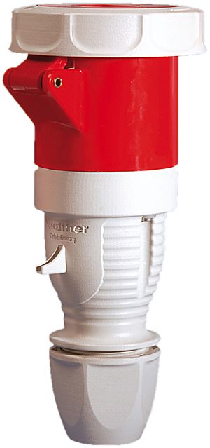 Kupplung CEEtyp 4L 63A 6h IP67 mit Kabelverschraubung