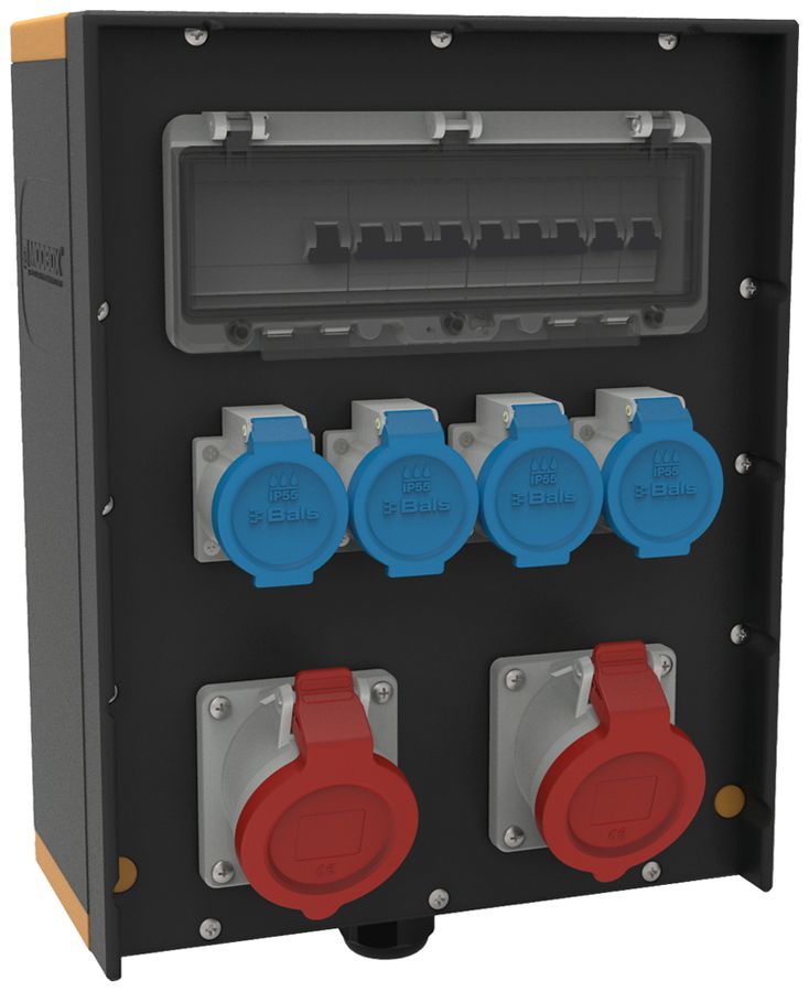 Distributore di corrente EVGMB 4500-23/63A 2×32A 4×T23 IP44