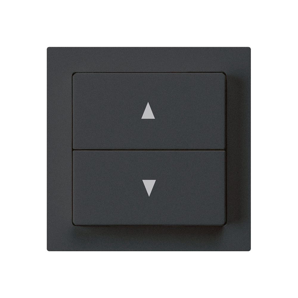 Interruttore per tapparelle kallysto nero con 2 tasti di comando nero