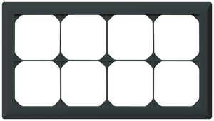 UP-Abdeckrahmen kallysto.line 2×4 schwarz horizontal 152×272mm