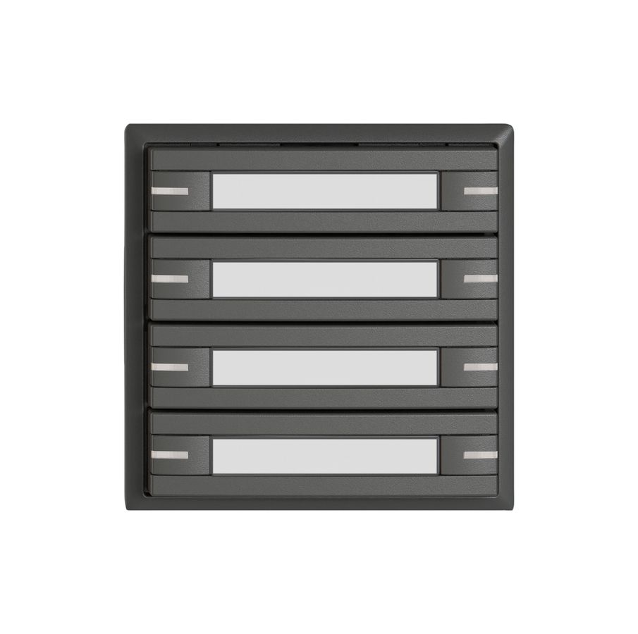 Poussoir KNX RGB EDIZIO.liv SNAPFIX® capteur temp.RGB-LED étiqu.8×com.1T grf