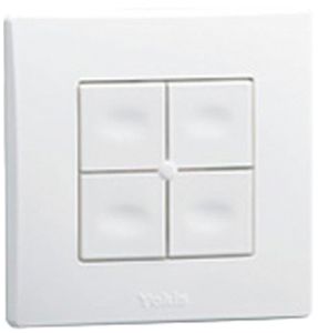 AP-RF-Wandsender Yokis TLM4T45P, 4 Tasten 2.4GHz 250m