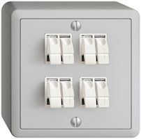 AP-Audiodose FX 4×hellgrau ITplus Klemmanschluss für 4 LS