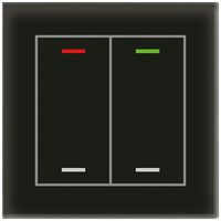 UP-Taster KNX RGBW MDT GTL-200S.02S 2T/4B Glas schwarz "neutral"