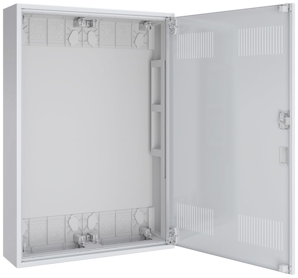 Coffret vide AP Pragma a.porte a.fentes blanc 2 champs 5 rangées 550×800×160mm