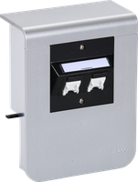 Geräteträger Hager für SL20080 Dekor Aluminium, 2×Kat.5e